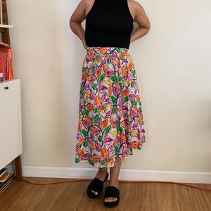 Vintage 90's Multicolor Floral Skirt